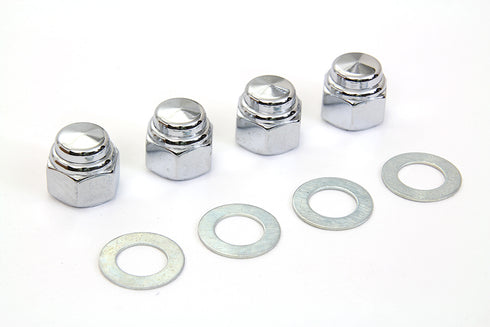 Colony Rocker Shaft Chrome End Cap Type Nut with Washers - 8400-8