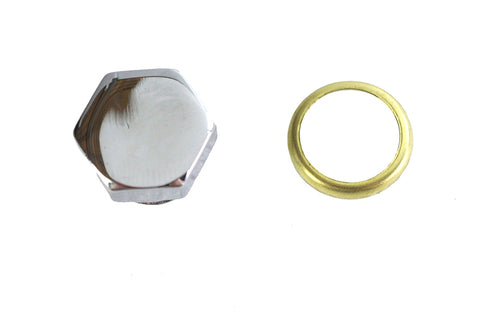 Colony Transmission Engine Drain Plug 1/2 inch X 13 Thread Chrome - 8494-1