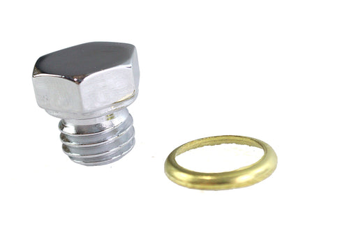 Colony Transmission Engine Drain Plug 1/2 inch X 13 Thread Chrome - 8494-1