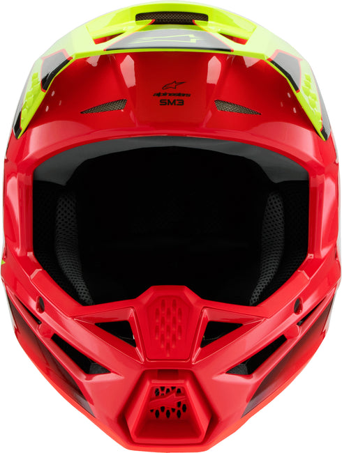 ALPINESTARS Sm3 Youth Fray Helmet Rd/Ylw Fluo/Blk Ys - 482-00084YS