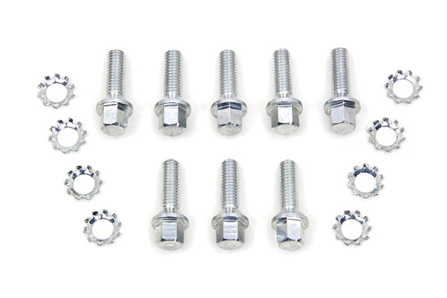 V-Twin Nickel Tappet Block Hex Screw - 8604-16T