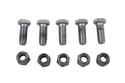 V-Twin Disc Hex Bolt and Nut Set Chrome - 8738-10T
