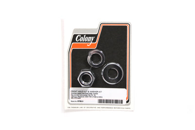 Colony Chrome Front Axle Nut and Washer Kit - 8768-3