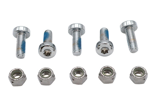 V-Twin Chrome Front Brake Disc Bolt Set - 8794-10T