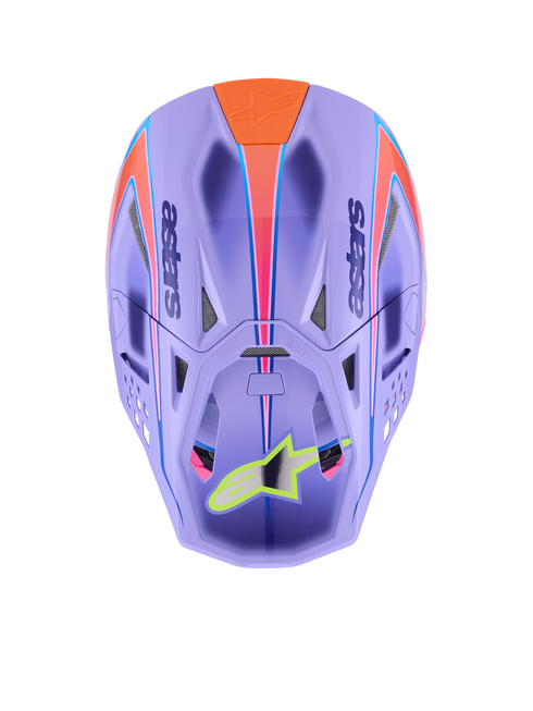 ALPINESTARS S M10 Jett Lawrence R01 Helmet Purp/Pnk Fluo/Ylw Fluo Gls 2x - 482-001952X