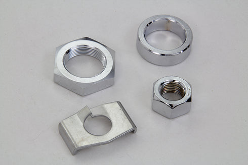 V-Twin Chrome Rear Axle Nut and Lock Kit - 8832-4T
