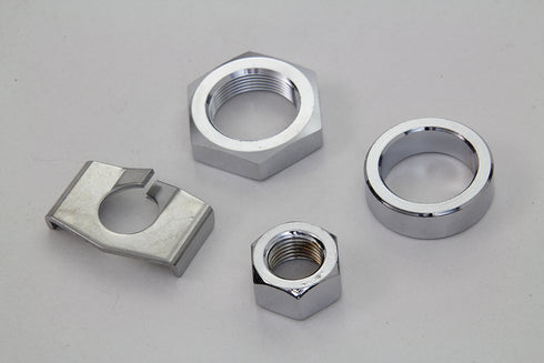 V-Twin Chrome Rear Axle Nut and Lock Kit - 8832-4T
