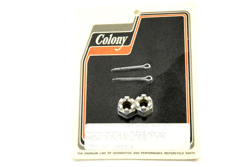 Colony Front Axle Nut Kit Cadmium - 8853-4