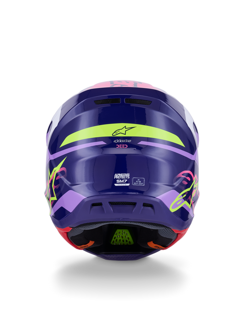 ALPINESTARS Sm7 Deed Helmet Purp/Pnk Glossy Lg - 482-00191L