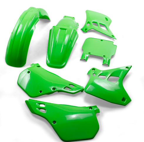 UFO Replacement Body Kit - '90 OEM Green/White - Kawasaki - KX '90-'91 KAKIT196-999
