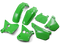 UFO Replacement Body Kit - '91 OEM Green - Kawasaki - KX '90-'91 KAKIT196-999A