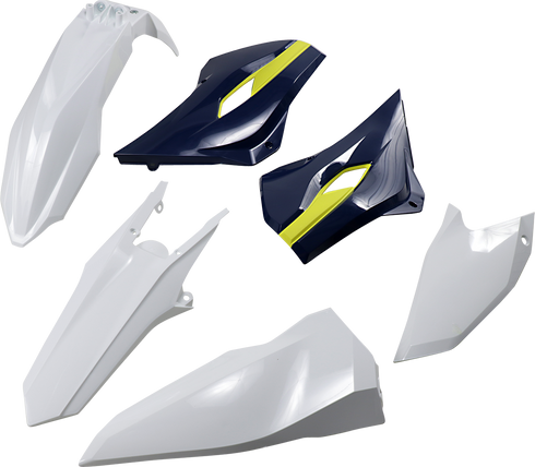 UFO Body Kit - '16 OEM White/Blue/Yellow - Husqvarna - FE/TE/TX HUKIT615-999W