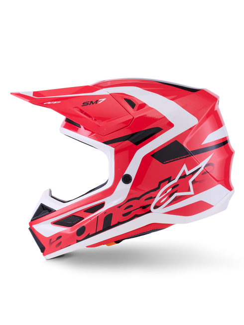 ALPINESTARS Sm7 Deed Helmet Red/Blk/Wht Glossy 2x - 482-001902X