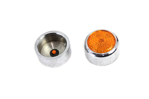 Colony Swingarm Pivot Bolt Cover with Amber Reflectors - 8939-2