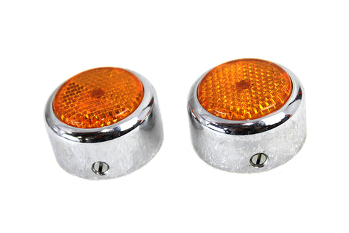 Colony Swingarm Pivot Bolt Cover with Amber Reflectors - 8939-2