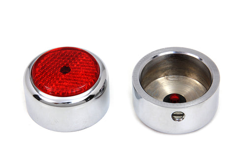 Colony Swingarm Pivot Bolt Cover with Red Reflectors - 8940-2