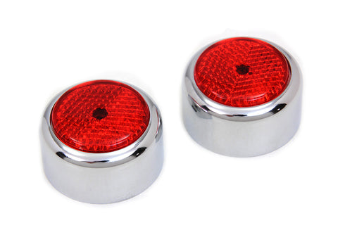 Colony Swingarm Pivot Bolt Cover with Red Reflectors - 8940-2