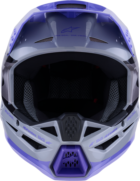 ALPINESTARS Jettson Sm3 Youth Helmet Gry/Purp/Blk Glossy Yl - 482-00194YL