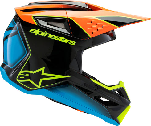 ALPINESTARS Sm3 Youth Fray Helmet Blk/Orng/Ylw Fluo Ys - 482-00083YS