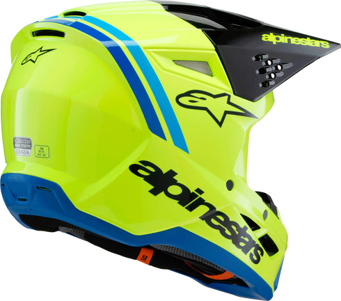 ALPINESTARS Sm3 Youth Radium Helmet Ylw Fluo/Blk/Blue Ym - 482-00085YM