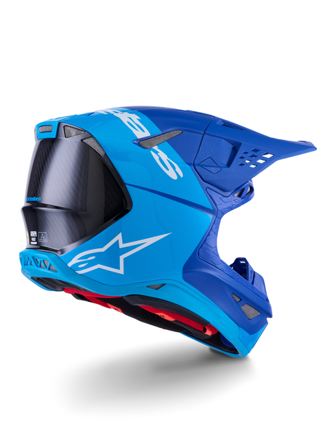 ALPINESTARS Supertech S M10 Flood Helmet Met Blu/Md Blu/Blk Crb M&G Xl - 482-00184X