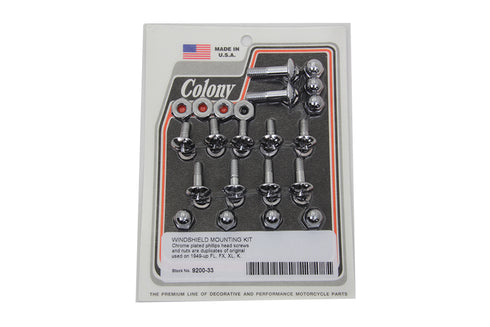Colony Windshield Mounting Screw Set Chrome - 9200-33