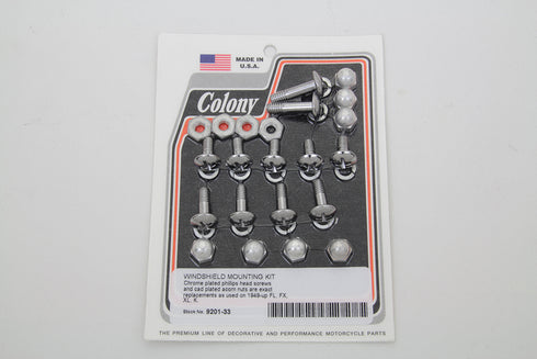 Colony Windshield Mounting Screw Set Cadmium - 9201-33