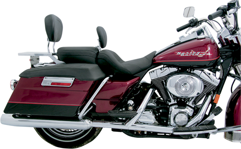 MUSTANG Lowdown Seat with Driver Backrest - Plain - FLHR '97-'07 79672