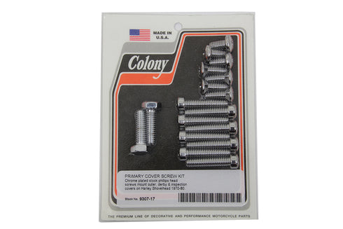 Colony Primary Cover Screw Kit Chrome - 9307-17
