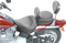 MUSTANG Wide Solo Seat - With Backrest - Vintage - Black - Smooth - FLST '00-'05 79121