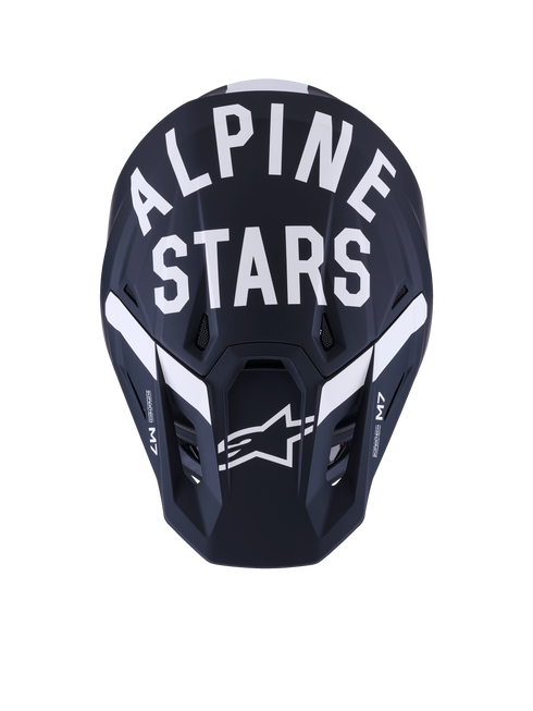 ALPINESTARS Sm7 Dasher Helmet Blk/Wht Matt 2x - 482-001892X
