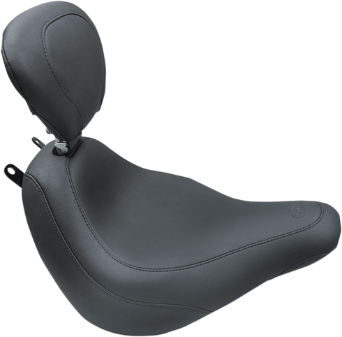 MUSTANG Seat - Wide Tripper™ Solo - with Backrest - Smooth - Black 79332