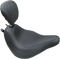 MUSTANG Seat - Wide Tripper™ Solo - with Backrest - Smooth - Black 79332