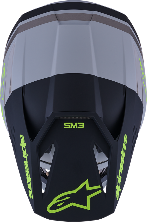 ALPINESTARS Sm3 Radium Helmet Gry/Blk/Ylw Fluo Matt Lg - 482-00183L