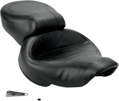 MUSTANG Vintage Style Seat - Wide - Smooth - Black - Dyna 75111