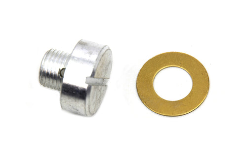 V-Twin Oil Pump Relief Valve Plug Cadmium - 9608-2T