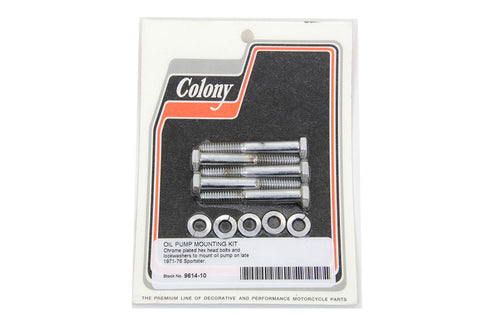 Colony Oil Pump Mount Kit Chrome - 9614-10