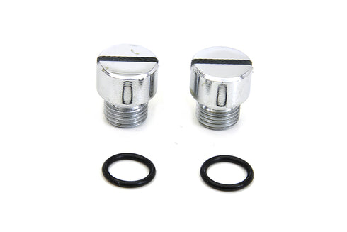 V-Twin Oil Pump Check and Relief Valve Plug Chrome - 9634-4T