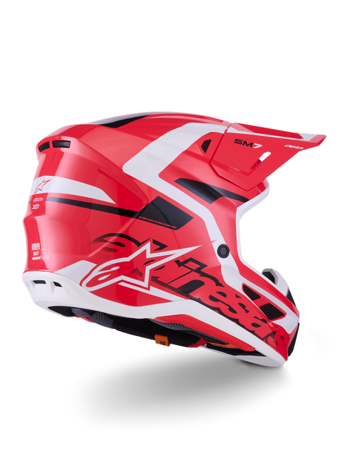 ALPINESTARS Sm7 Deed Helmet Red/Blk/Wht Glossy Xl - 482-00190X