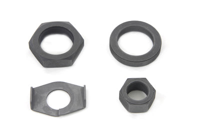 V-Twin Parkerized Rear Axle Nut and Lock Kit - 9692-4T