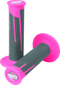 ProTaper Full Diamond Clamp-On Grips - Neon Pink/Dark Gray