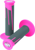 ProTaper Full Diamond Clamp-On Grips - Neon Pink/Dark Gray