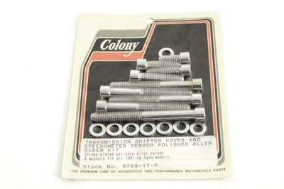 Colony Transmission Shifter Cover Screw Kit Polished - 9789-17-P