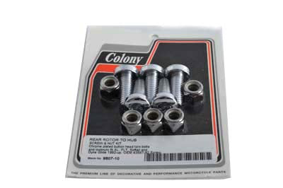Colony Rear Disc Bolt and Nut Kit Chrome - 9807-10