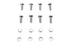 Colony Tappet Block Screw Kit Chrome - 9814-16