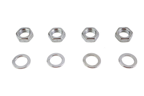 Colony Rocker Arm Shaft Chrome End Nut Kit - 9840-8