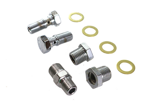 Colony Oil Line Fitting Kit Chrome - 9847-9