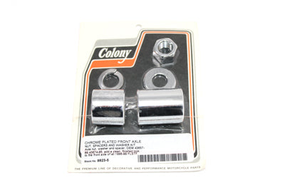 Colony Front Axle Spacer Kit Smooth Style Chrome - 9923-5