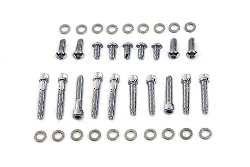 V-Twin Primary Cover Screw Kit Knurled Chrome - 9959-38T