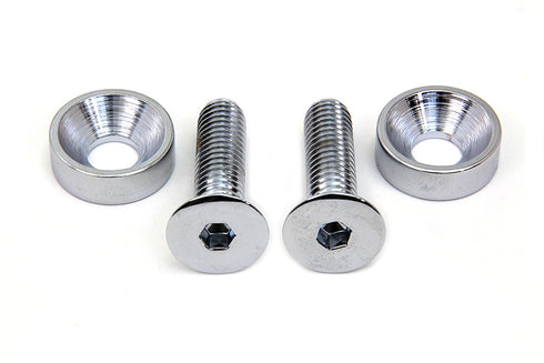 Colony Chrome Screw Set for Motor Mount to Cylinder Head - 9967-4